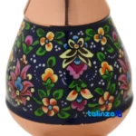 Detail view of Pardaz Copper Vase Decorative Charm finish and material