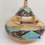 Diamond Cut Copper Candy Dish 20 x - Detail view showing finish and material