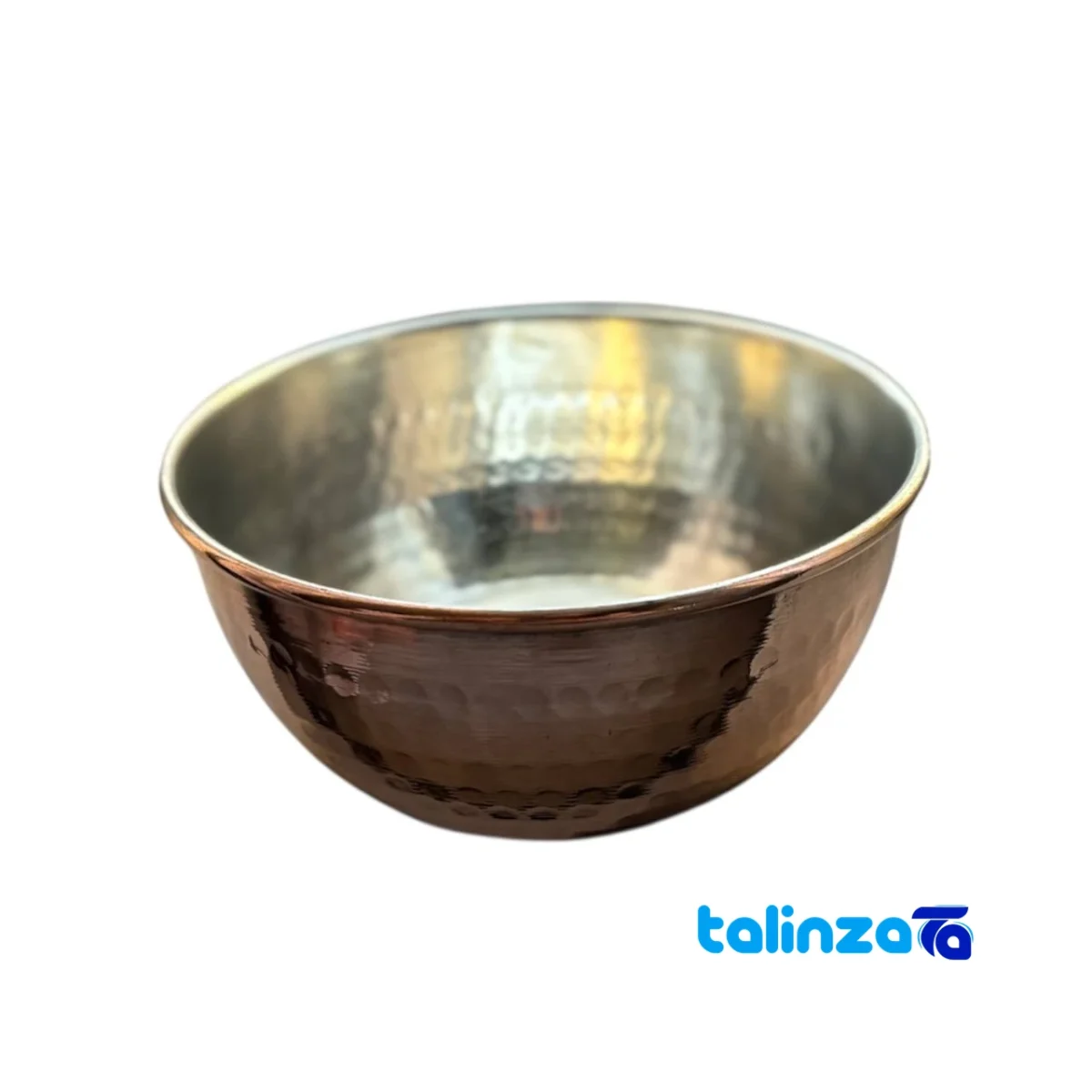 Zanjan Copper Bowl Hammered Design finish and material detail view)