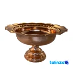 Diamond Copper Fruit Bowl finish and material detail view)
