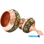 Persian Copper Chocolate Bowl Handcrafted Design 13x13x26 cm packaging security (Seal view)