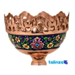 Pardaz Copper Nut Bowl Stylish Design finish and material detail view)