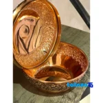 Diba Copper Sugar Bowl Elegant Design finish and material detail view)