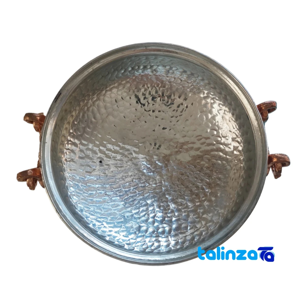Copper Delight Serving Bowl with Stand finish and material detail view)