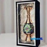 Negarestan Copper Vase Artistic Design - Detail view showing finish and material