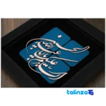 Decorative Mosaic Copper Panel - Peace Be Upon You, Abba Abdullah finish and material detail view)
