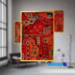 Modern Decorative Wall Art Set T-3428 Gold Frame Simple finish and material detail view)