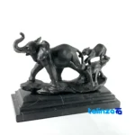 K200 Elephant Statue Bronze Unique Design - Detail view showing finish and material