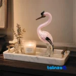 Elegant Stork Sculpture Modern Design - Detail view showing finish and material
