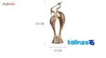 Bronze Crane Figurine Pair finish and material detail view)