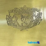 Brass Oval Tray 22702 with Carrying Handles threads close-up and texture (Detail view)