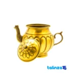 Detail view of H-1267 Brass Charcoal Samovar Set Decorative 5-Piece finish and material