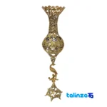 Detail view of Simorgh Decorative Brass Planter finish and material
