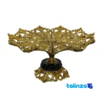Brass Petal Design 3-Piece Serving Set - Detail view showing finish and material