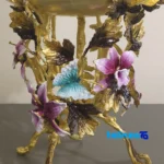 Sim Jalilian Gallery Brass Fruit Bowl Unique Design finish and material detail view)
