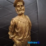Bronze Sailor Figurine Anchor & Fish Barrel - Detail view showing finish and material