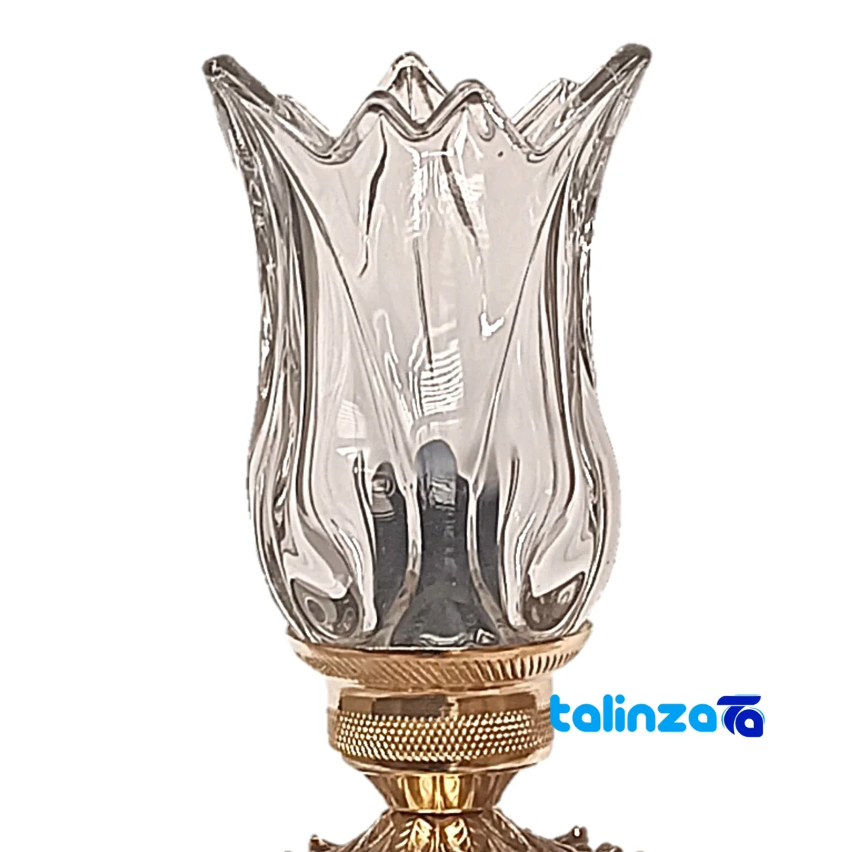 Brass Candle Holder Set H-1347 Elegant Design - Seal view showing packaging security