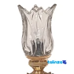 Brass Candle Holder Set H-1347 Elegant Design - Seal view showing packaging security