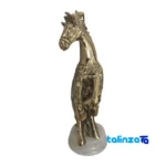 Detail view of Horse Figurine Brass Stunning Design threads close-up and texture