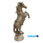 Detail view of Brass Horse Statue H-2098 Unique Design finish and material