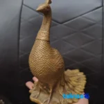 China Royal Peacock Bronze Statue 23x12x19 cm finish and material detail view)