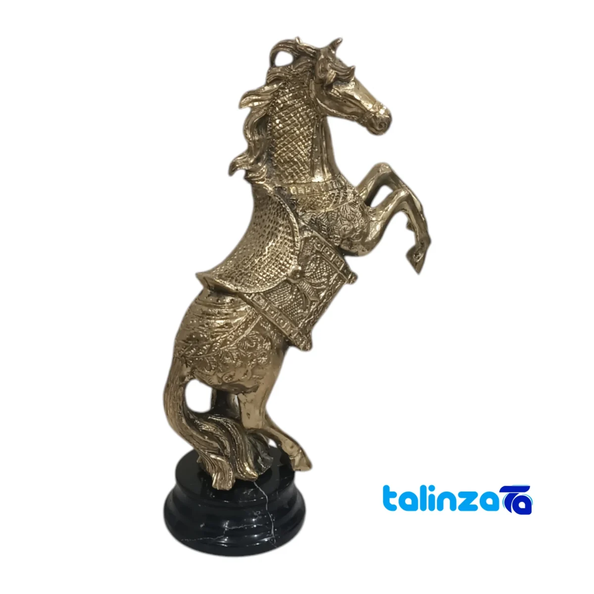 Brass Horse Statue H-2094 Elegant Design - Detail view showing finish and material