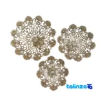 Bronze Rose Model Serving Set 3-Piece - Detail view showing threads close-up and texture