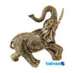 Detail view of H-1114 Brass Elephant Sculpture Decorative 31x13x31 cm finish and material