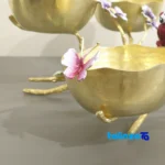 Sim Jalilian Brass Serving Tray - Elegant Design 30x30x15 cm finish and material detail view)