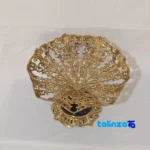 Detail view of Brass Blossom Fruit Bowl M-1000 finish and material