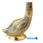 Detail view of Brass Swan Sculpture Set - Elegant Home Decor 35x7x50 cm finish and material