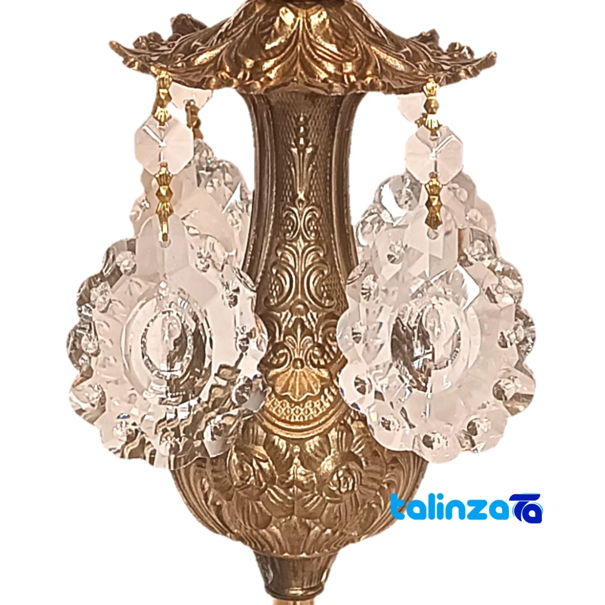 Brass Candle Holder Set of 2 Elegant Design finish and material detail view)