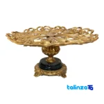 H-1264 Brass Sweet Dish Decorative Elegance finish and material detail view)