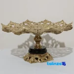 Brass Sweet Dish Model Golbarg M-1051 30x30x16 cm - Detail view showing finish and material
