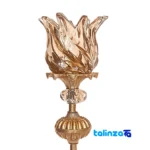 Brass Candle Holder Set H-1338 Elegant Design - Detail view showing finish and material