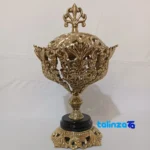 Detail view of Bronze Decorative Candy Dish Model Golbarg finish and material