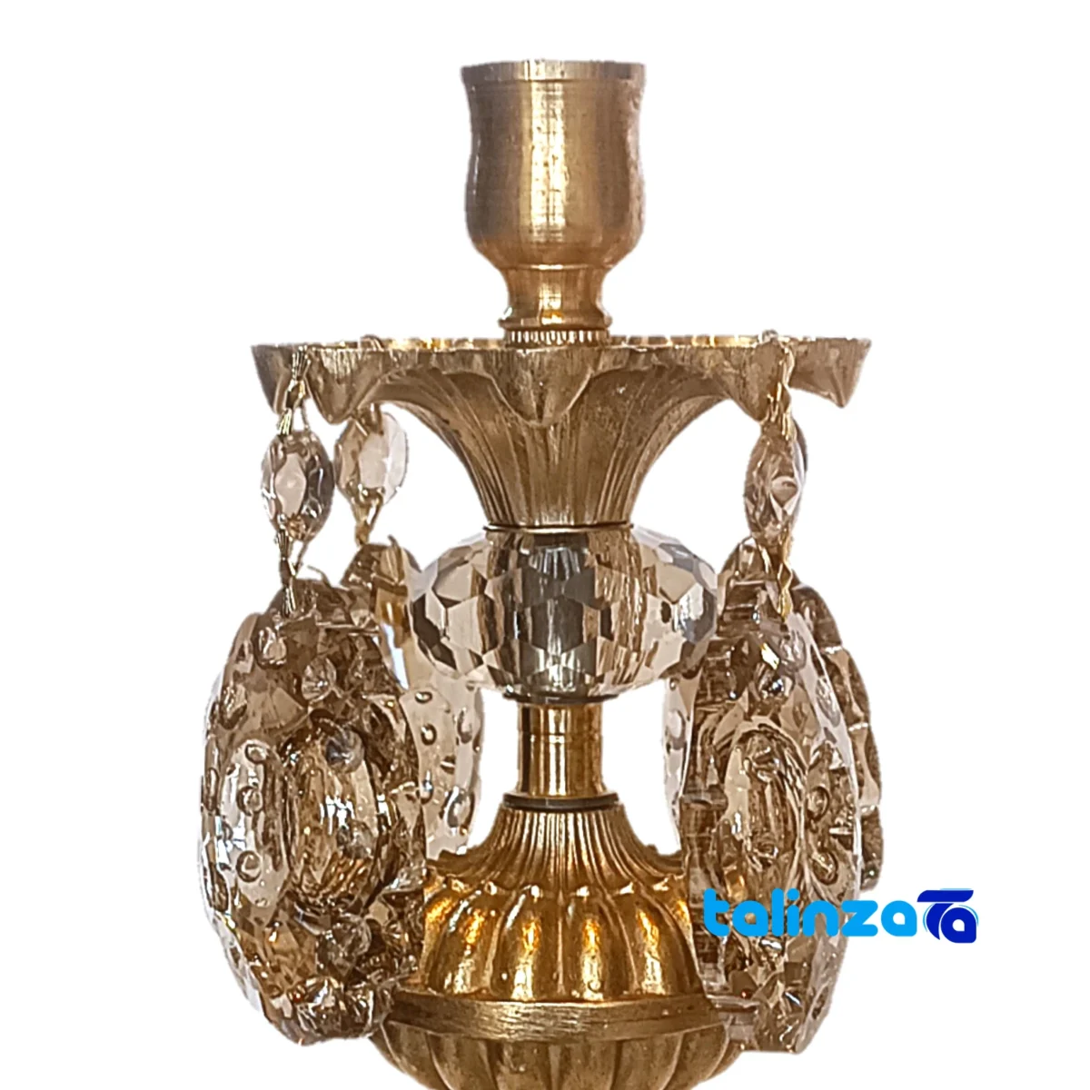 Brass Candle Holder Set H-1334 Elegant Design - Detail view showing finish and material