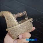 Detail view of Yeldrim Vintage Brass Miniature Iron finish and material