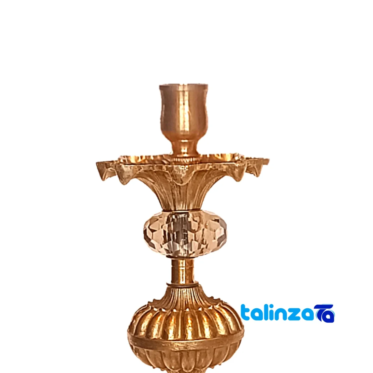 Brass Candle Holder Set H-1335 Elegant Design finish and material detail view)