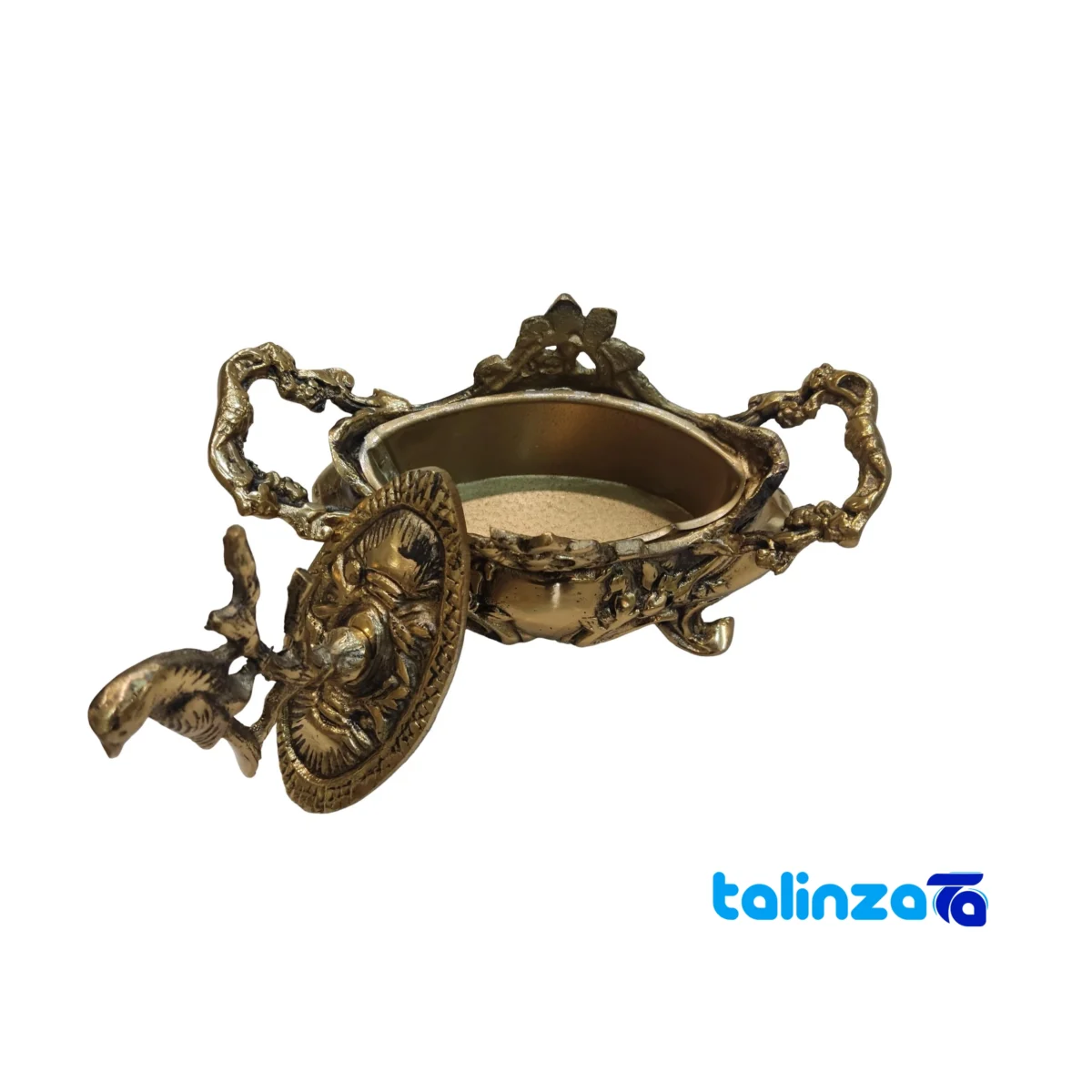Bronze Chocolate Bowl with Tray A106 23x18 cm 20x10 - Seal view showing packaging security