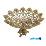 Bronze Rose Model Fruit Bowl A110 35x35x23 cm - Detail view showing finish and material
