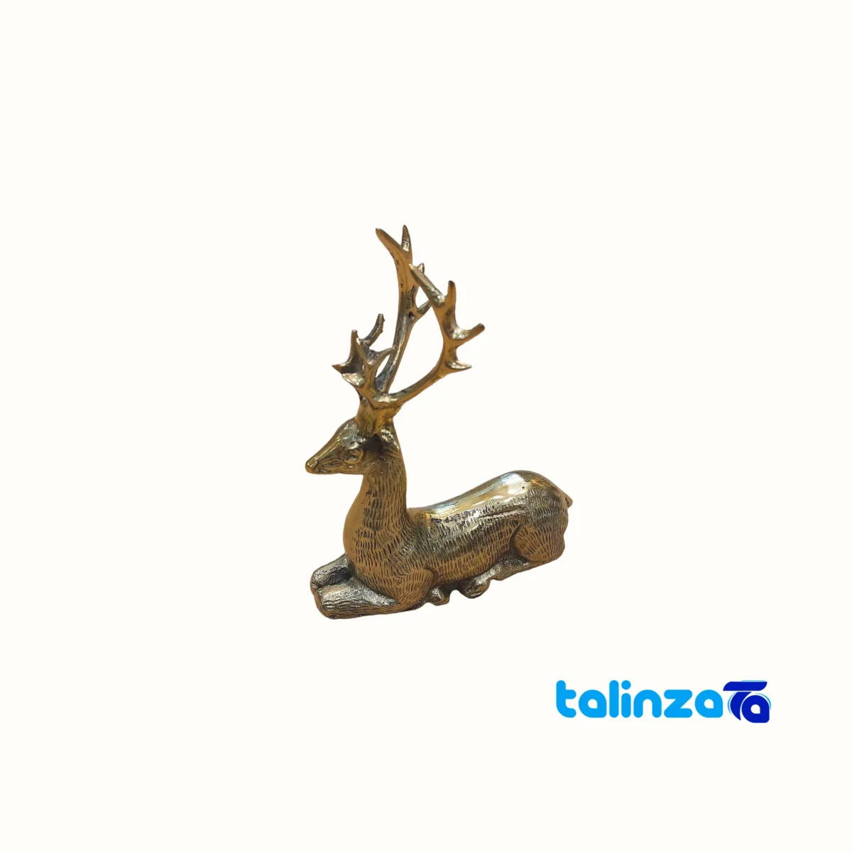 Seal view of Bronze Deer Figurine Set - Elegant Home Decor 15x8x27 cm packaging security