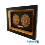 Ashkaboos Bronze Coin Wall Art - Detail view showing finish and material