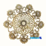 Detail view of Bronze Rose Model Fruit Bowl C1017 30x30x20 cm finish and material