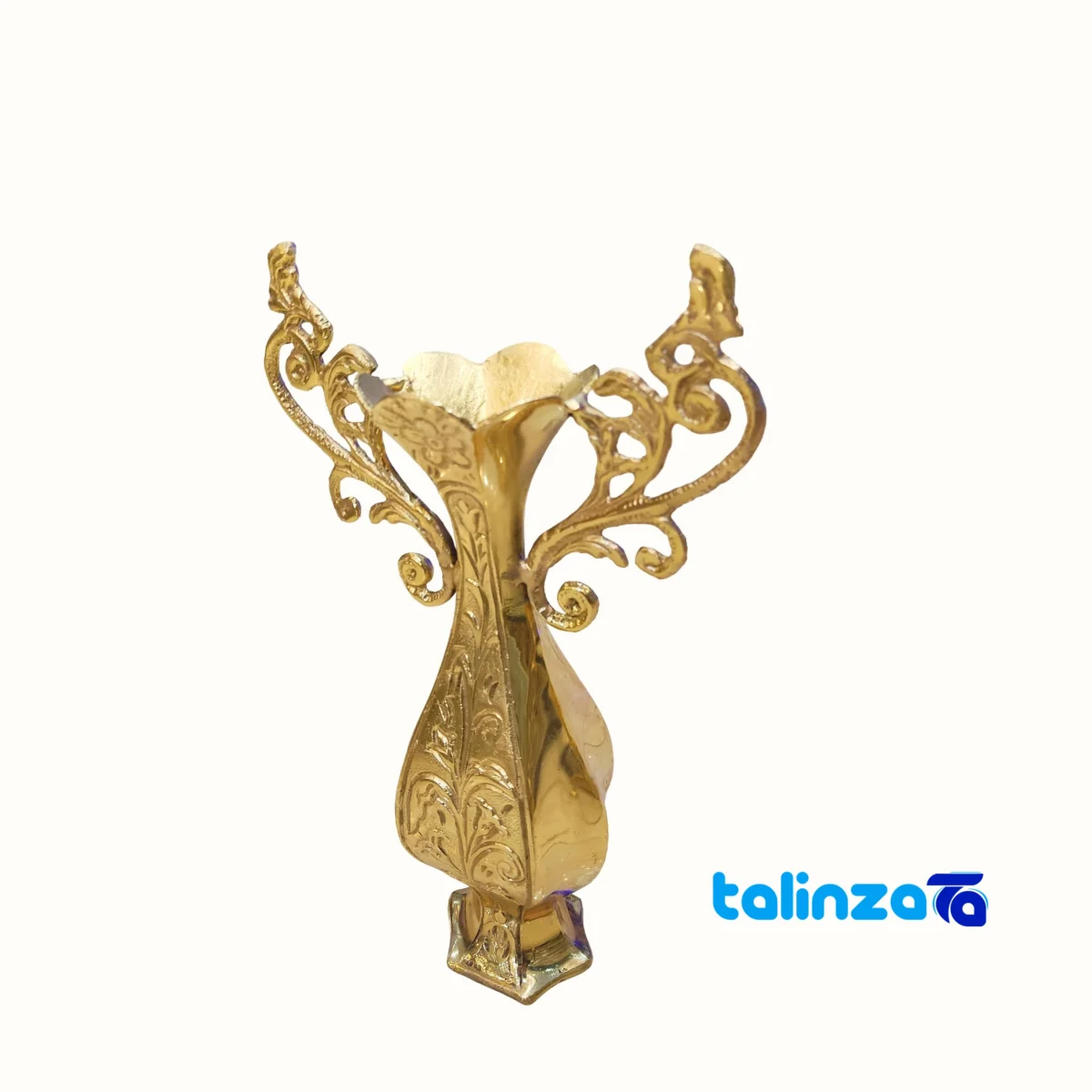 Brass Planter P107 Stylish Design 18x7x28 cm - Detail view showing finish and material