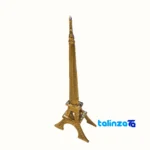 Detail view of Eiffel Tower Bronze Sculpture Art Piece finish and material