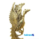 Brass Simurgh Statue Decorative Piece Set 20x5x23 cm finish and material detail view)