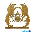 Simorgh Brass Key Holder Decorative Charm - Detail view showing finish and material