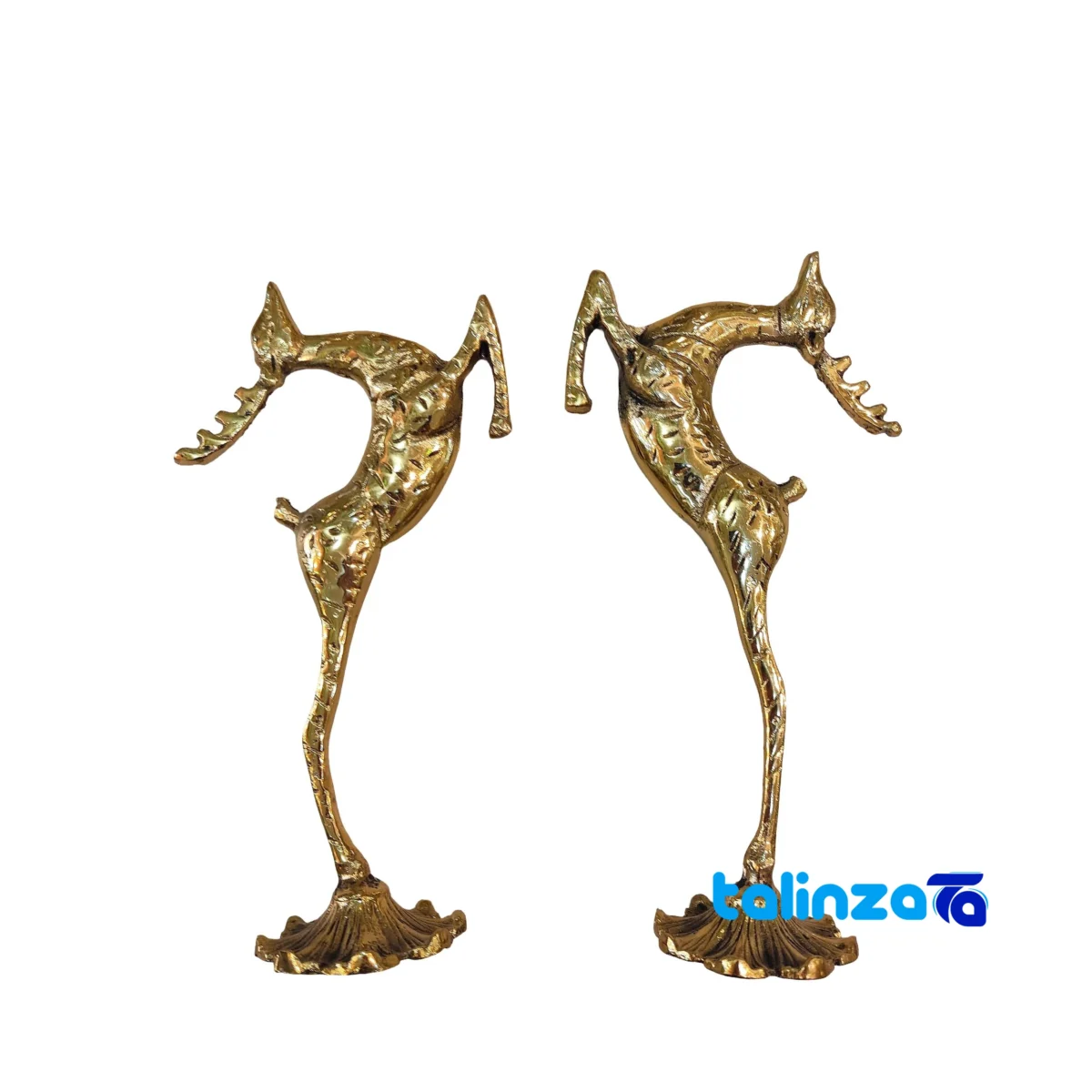 Bronze Deer Statue Set - Elegant Design packaging security (Seal view)