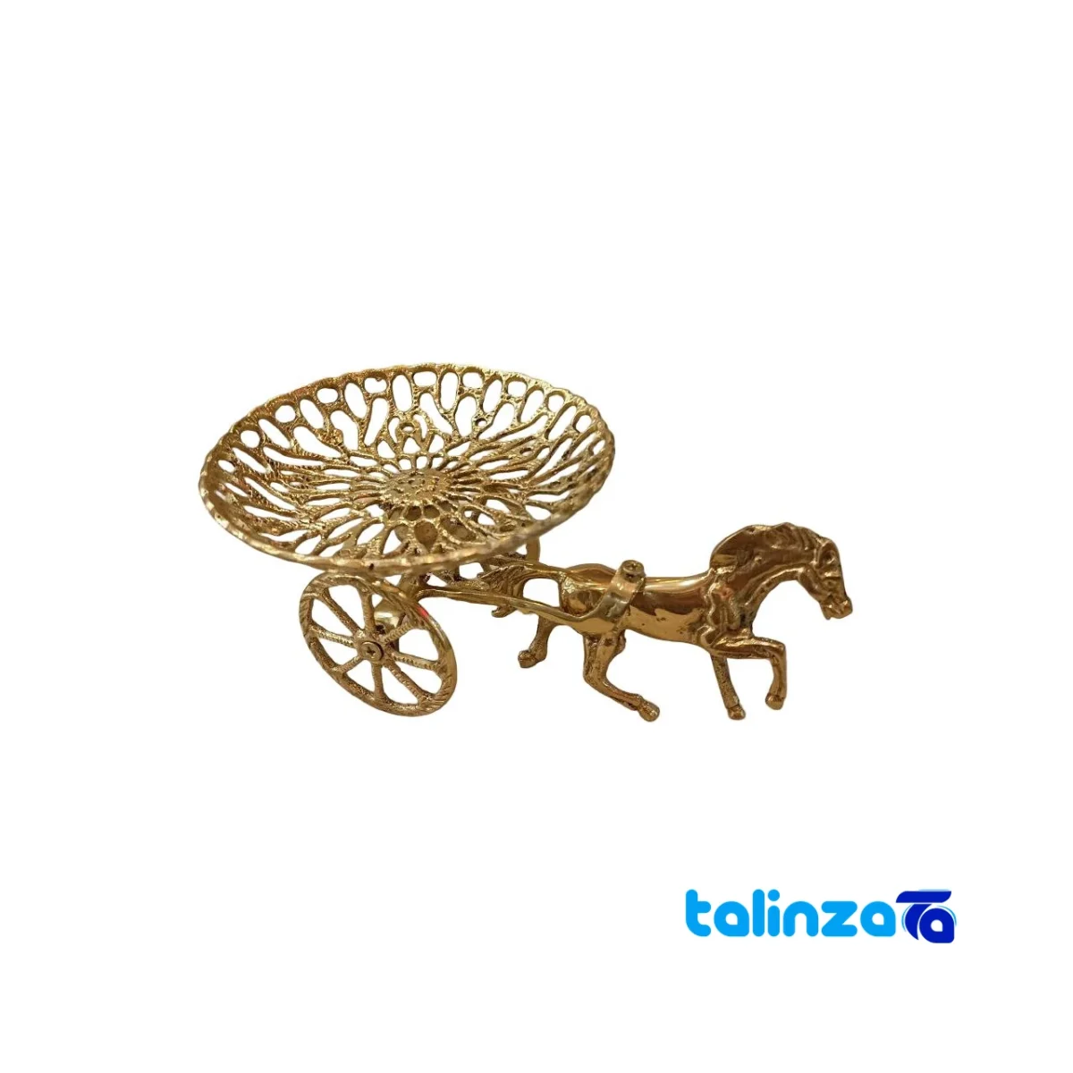 Bronze Carriage Candy Dish Elegant Design finish and material detail view)
